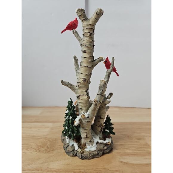 Dept 56 Village Birch Tree Cluster with Two Mailboxes 52631 With Box Cardinals - Picture 8 of 16